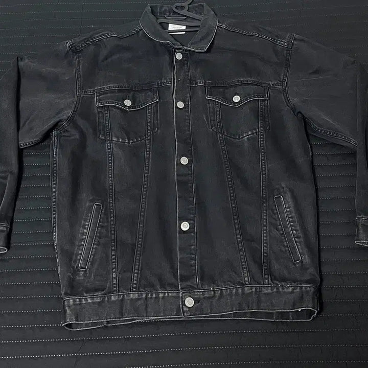 [BUNJANG] Vintage Black Denim Jacket / 빈티지 흑청 크롭자켓