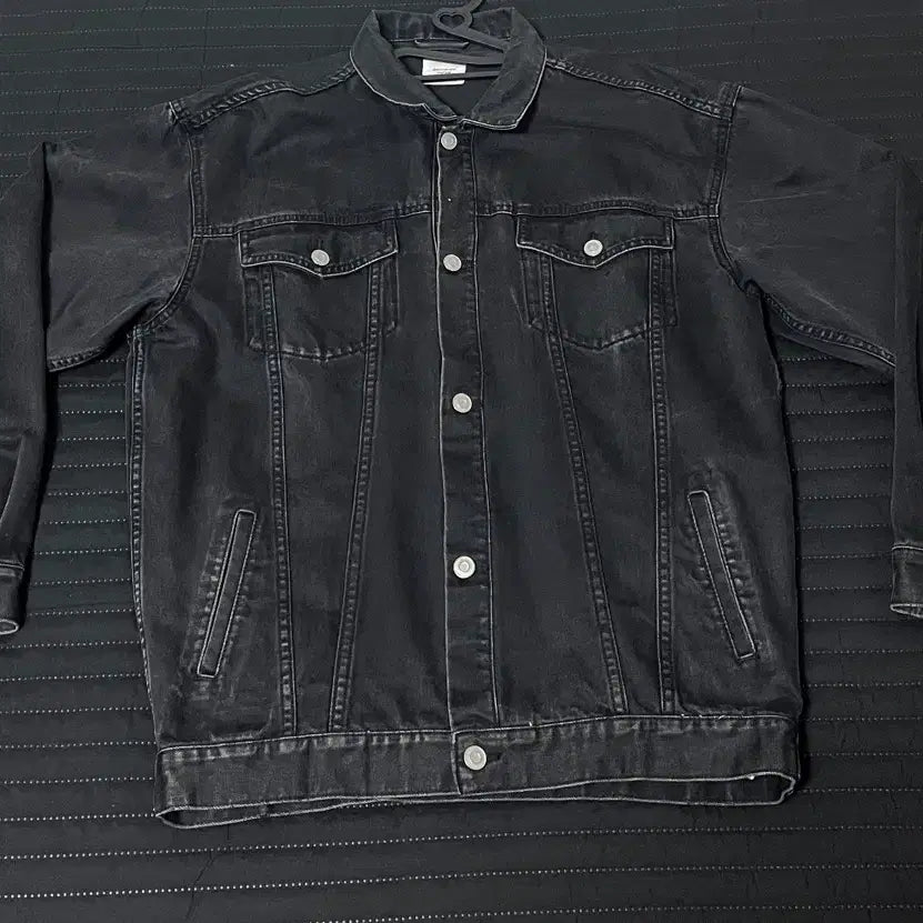 [BUNJANG] Vintage Black Denim Jacket / 빈티지 흑청 크롭자켓