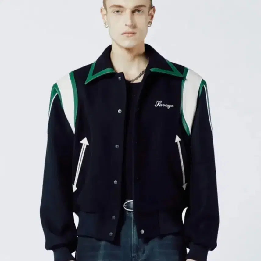 [BUNJANG] Savage Varsity Jacket / 세비지 바시티 자켓