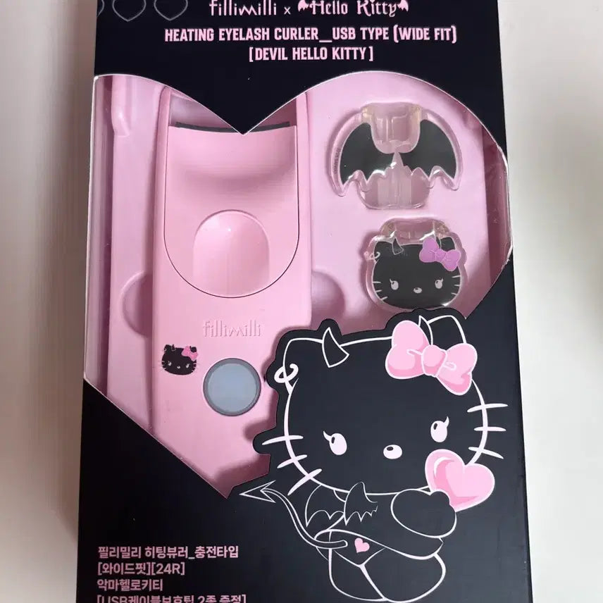 [BUNJANG] Fillimilli Hello Kitty Heating Eyelash Curler / 필리밀리 히팅뷰러 악마 헬로키티