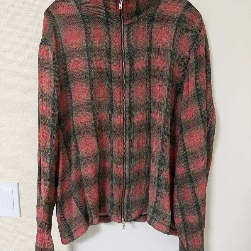 [BUNJANG] Our Legacy Borrowed Check Zip-Up Shirt / Our Legacy 보로우드 체크 집업셔츠