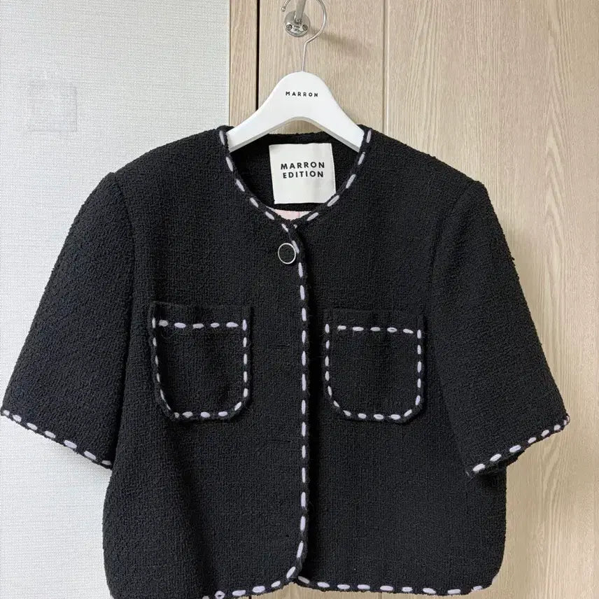 [BUNJANG] Marron Edition Tweed Jacket / (새상품) 마론에디션 반팔 트위드 자켓
