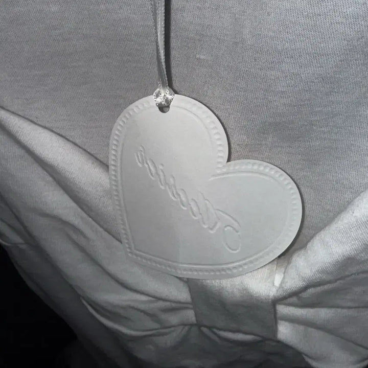 [SOLD OUT] 새상품) 클리시어 리본 레터 탑