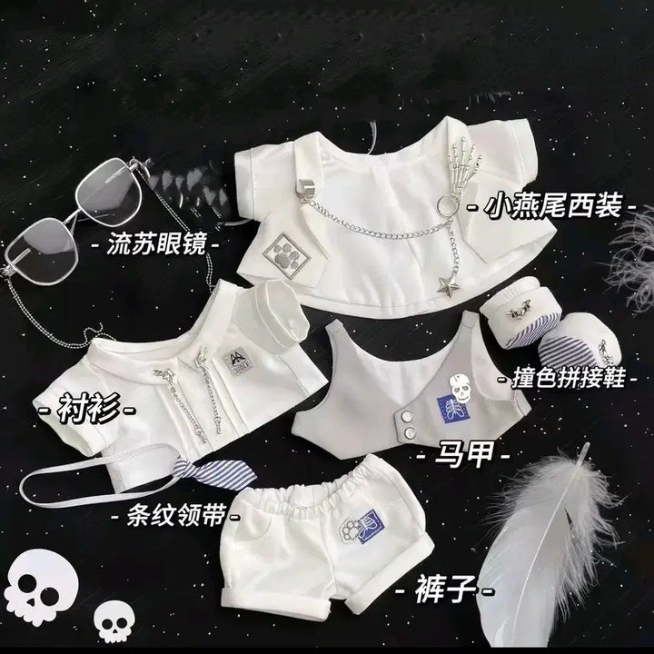 [BUNJANG] 20cm Doll Outfit Set (Includes Glasses) / 20cm 솜인형 옷 풀세트(안경포함)