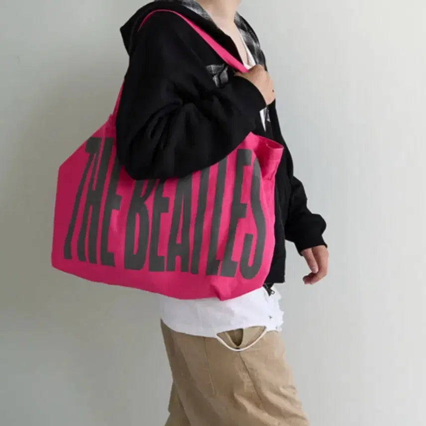 [BUNJANG] Main Booth Beatles Tote Bag Pink / 메인부스 비틀즈 토트백 핑크