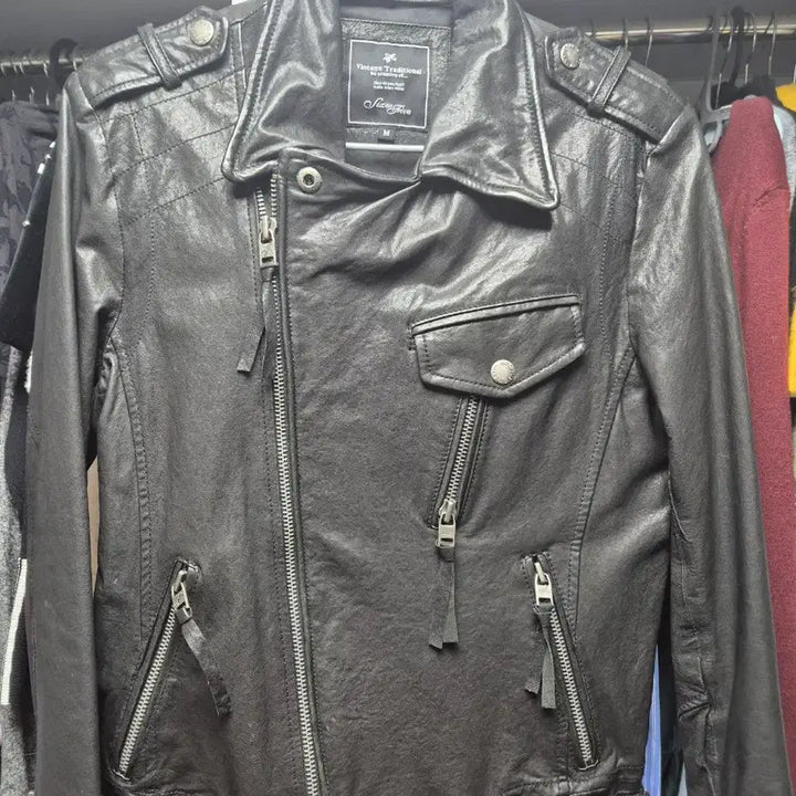 [BUNJANG] SixtoFive Vintage Lambskin Leather Rider Jacket / SixtoFive 빈티지 양가죽 라이더 가죽자켓