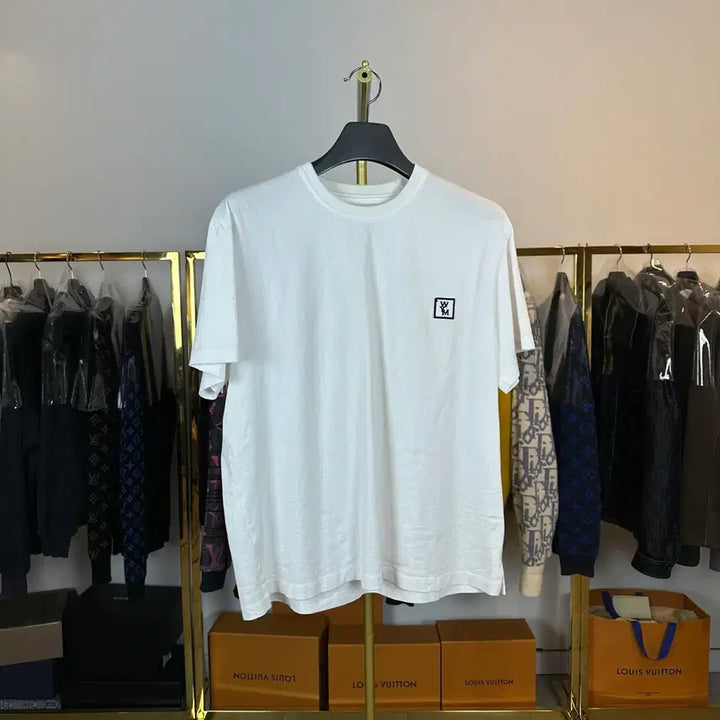 [BUNJANG] Wooyoungmi Cotton Back Logo T-Shirt / (46) 우영미 코튼 백로고 티셔츠 반팔