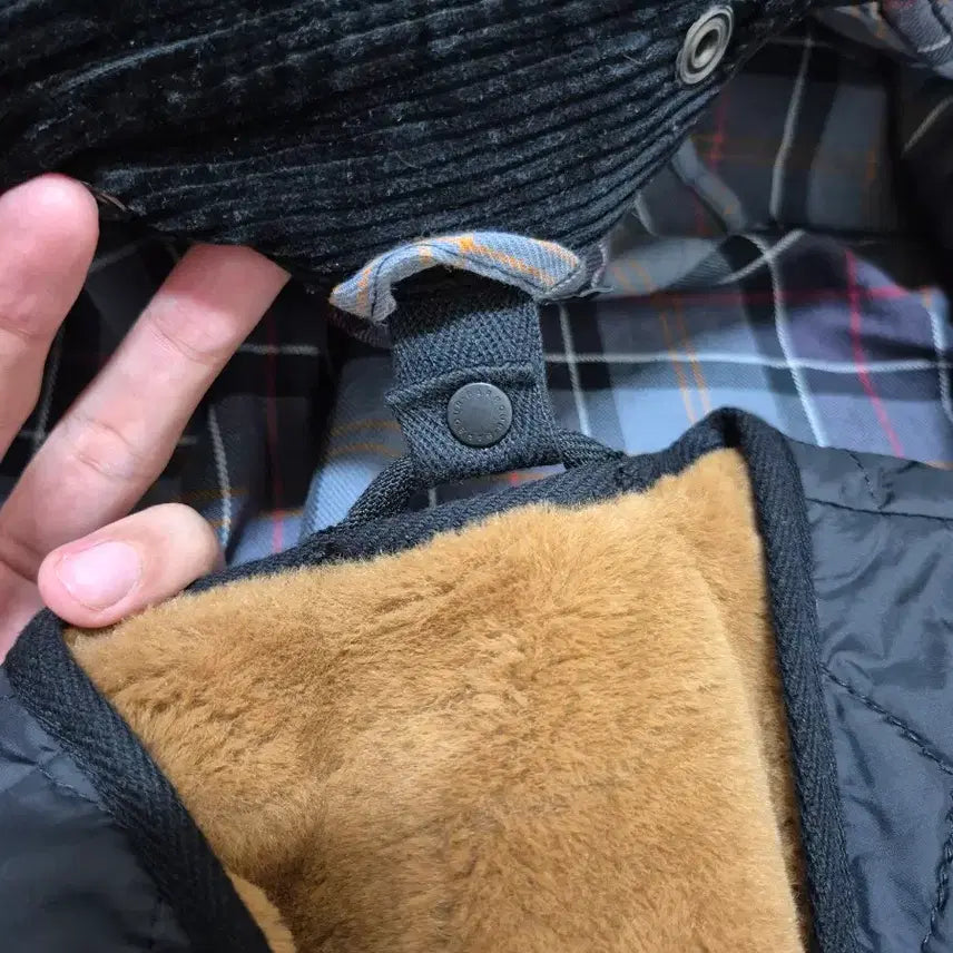 [BUNJANG] Barbour Compatible Reversible Quilted Fur Liner Jacket / 바버 호환 양면 퀼팅 퍼 내피 L (38-40)