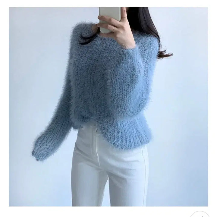 [BUNJANG] Angora Knit Sweater / 앙고라 부들부들 니트