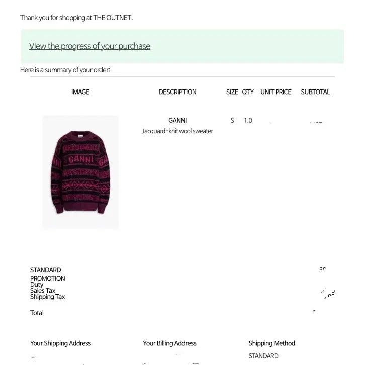 [BUNJANG] Ganni Jacquard Knit Wool Sweater S / (새상품) 가니 자카드 니트 울 스웨터 S