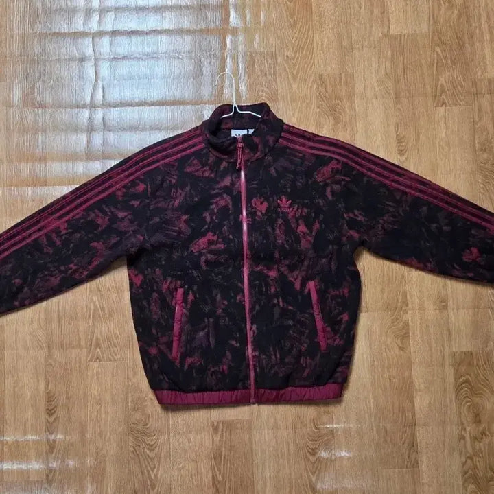 [BUNJANG] Adidas AOP Fleece Jacket / [M] 아디다스 폴라플리스 AOP 플리스 자켓 후리스 버건디