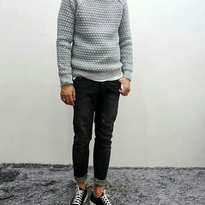 [BUNJANG] Wool Round Knit / 새상품 입체볼륨 울 라운드니트