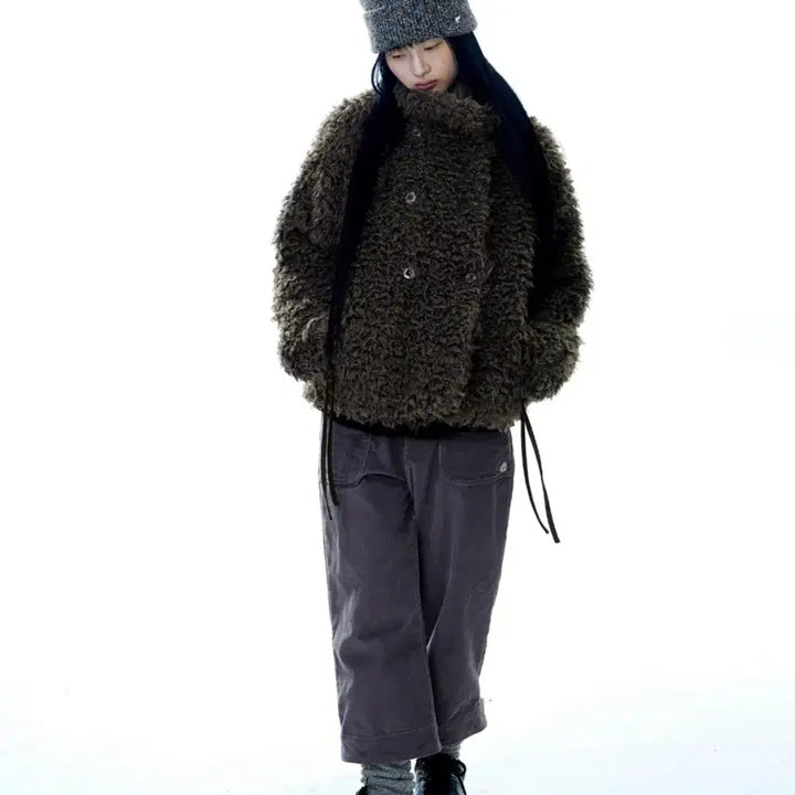 [BUNJANG] Koiseiyo Fur Jacket Brown / 코이세이오 퍼자켓 브라운