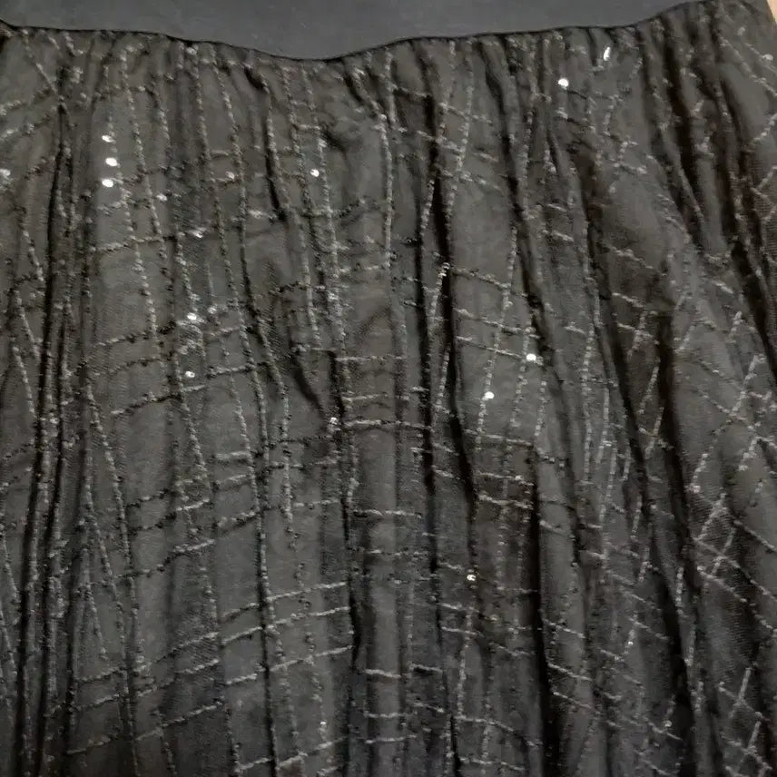 [BUNJANG] Black Sequin Skirt / 블랙 샤 스커트 .스팽글스커트