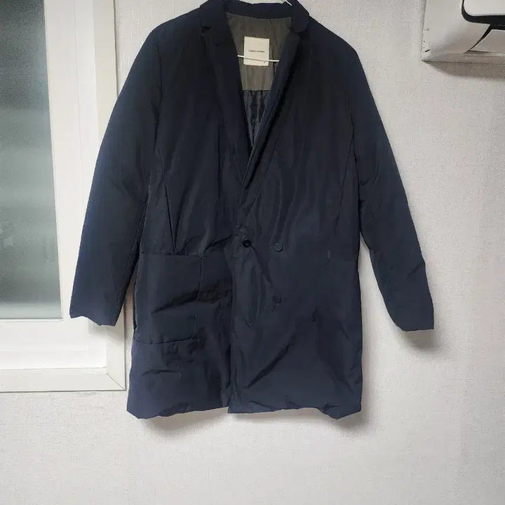 [BUNJANG] Double Button Padded Jacket / 네이비 더블 버튼 패딩 자켓