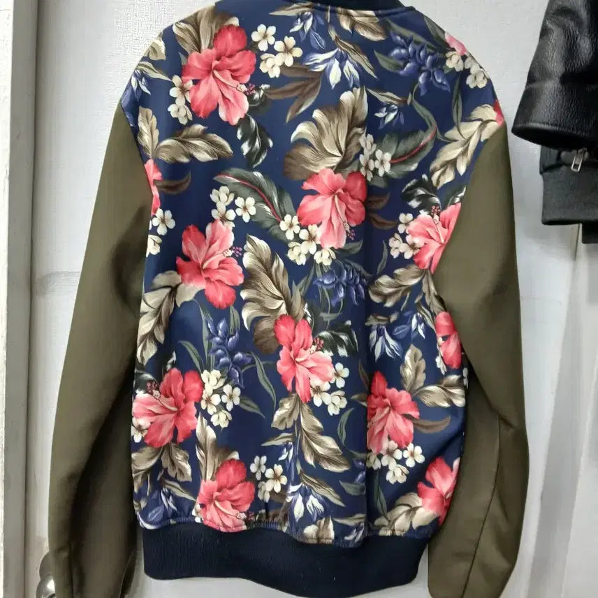 [BUNJANG] Zara Flower Pattern Blouson Jacket L / 자라 맨 플라워 패턴 블루종 점퍼 L