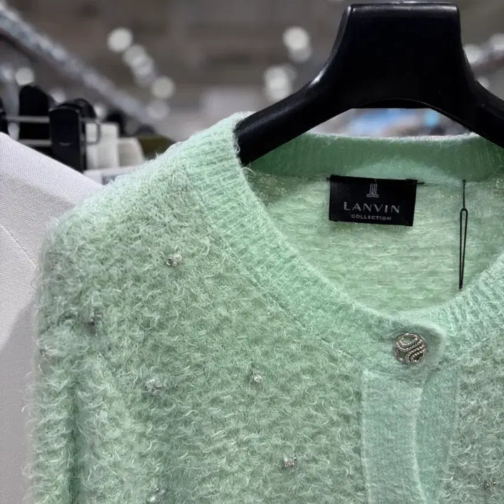 [BUNJANG] Lanvin Mint Angora Cardigan / 랑방 민트색 앙고라 가디건