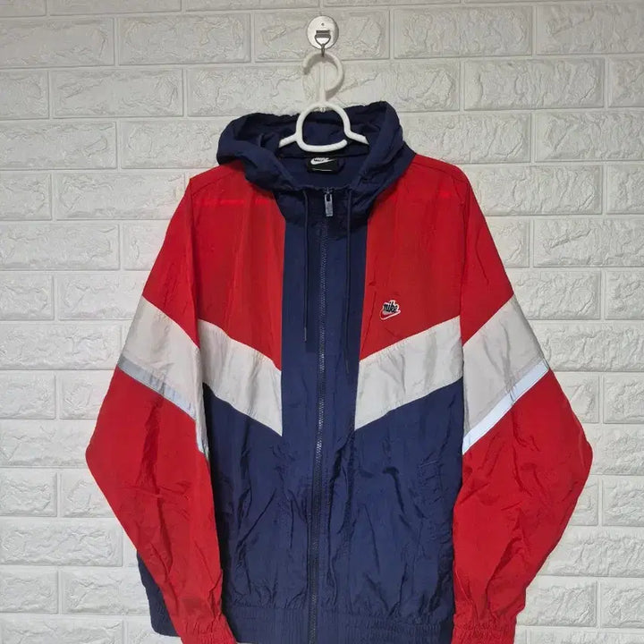 [BUNJANG] Nike Windbreaker Set (Red/Navy) / 나이키 바람막이 상하의 셋업 (레드/네이비)