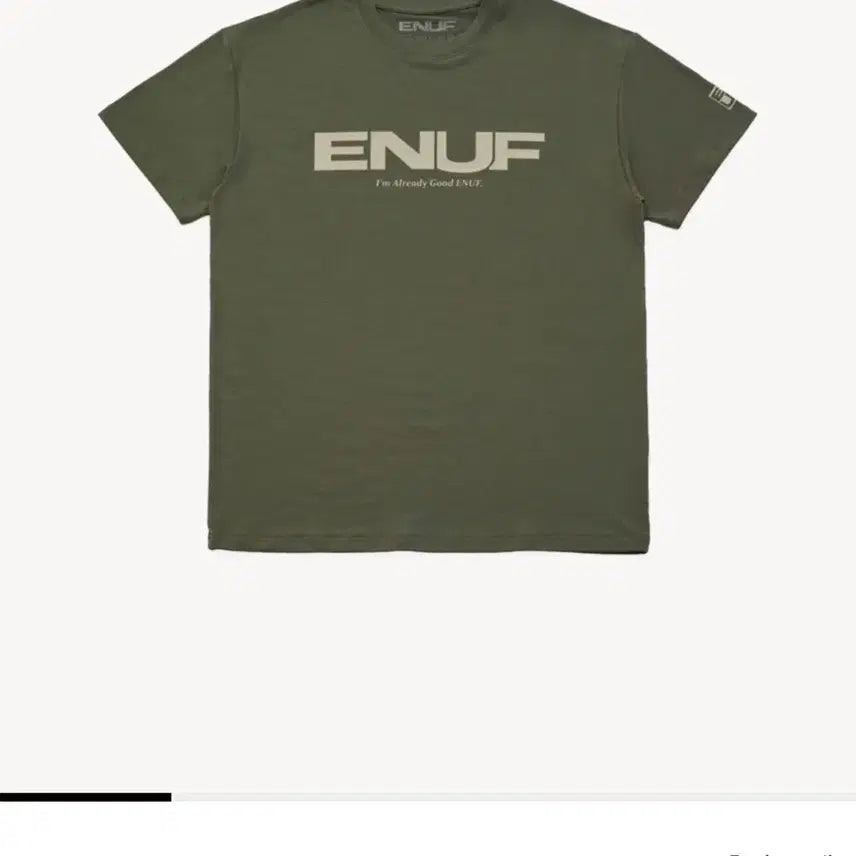 [BUNJANG] ENUF T-Shirt (Khaki) / ENUF 이너프 반팔티셔츠 카키색 판매합니다
