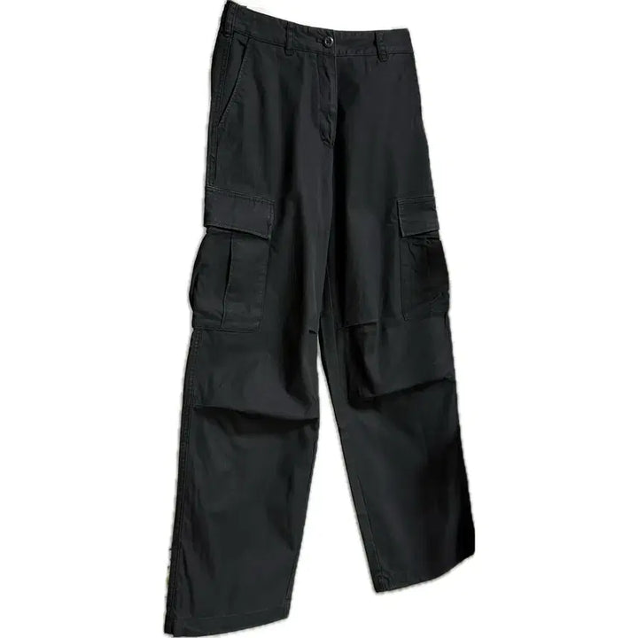 [BUNJANG] Musinsa Standard Woman Wide Cargo Pants Black 25 / 무신사 스탠다드 우먼 와이드 카고 팬츠 블랙 25