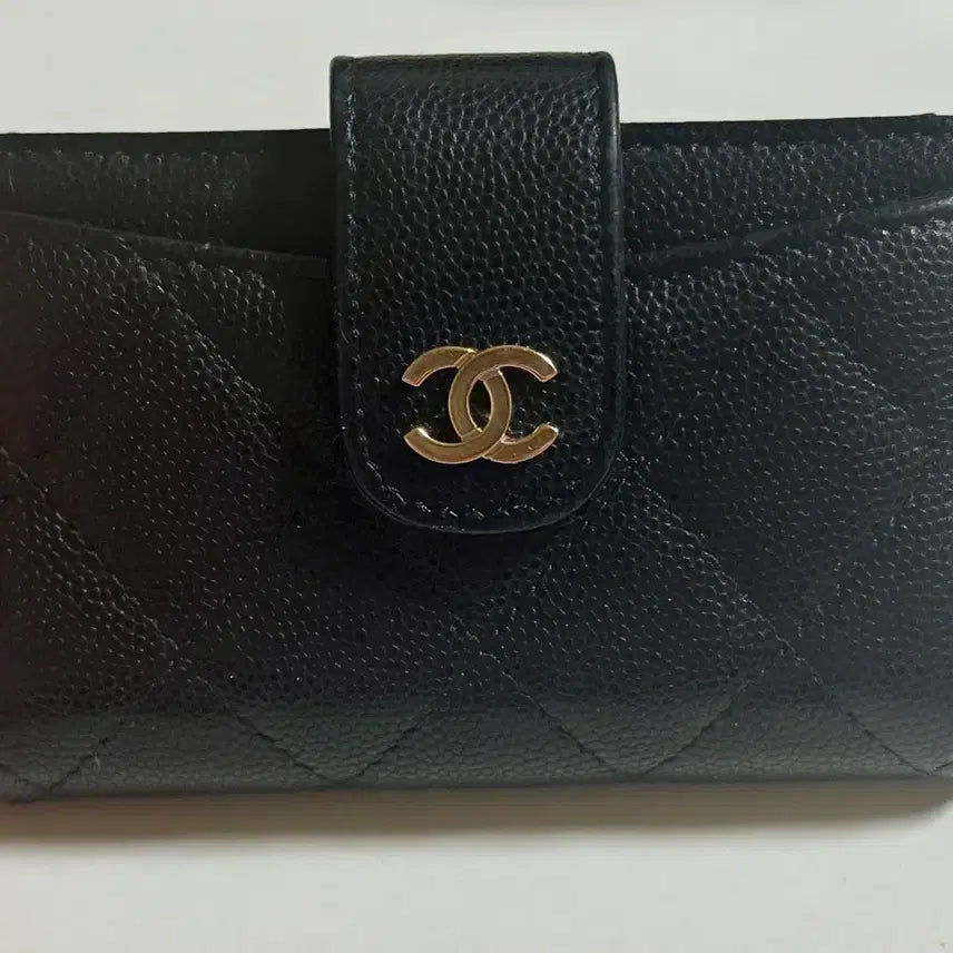 [BUNJANG] Chanel Black Caviar Card Wallet / 샤넬 블랙 캐비어 카드지갑