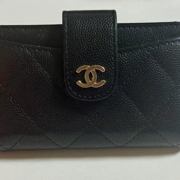[BUNJANG] Chanel Black Caviar Card Wallet / 샤넬 블랙 캐비어 카드지갑