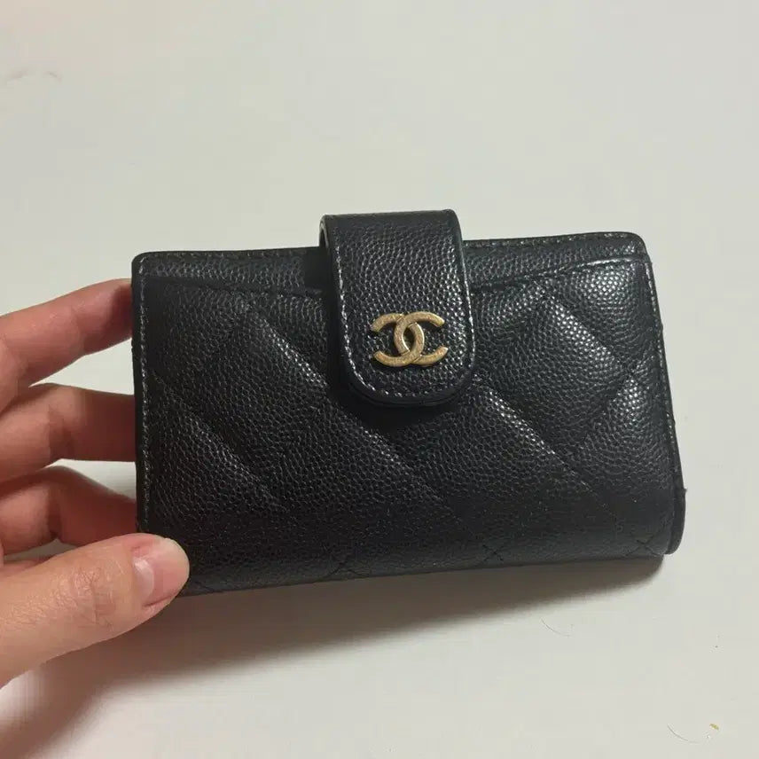 [BUNJANG] Chanel Black Caviar Card Wallet / 샤넬 블랙 캐비어 카드지갑
