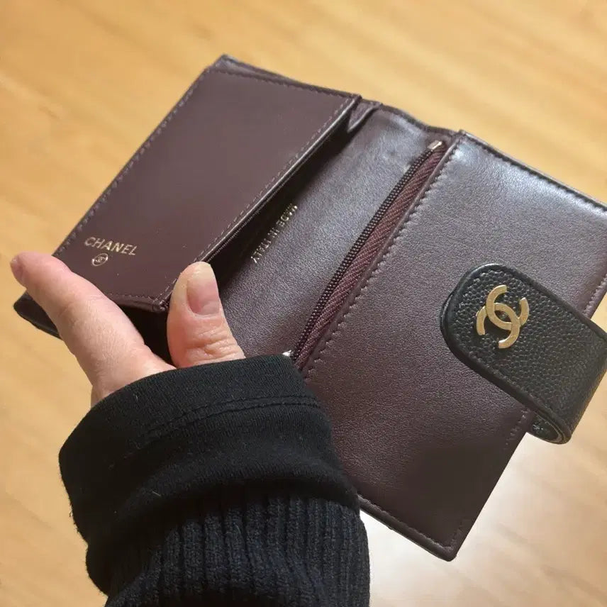 [BUNJANG] Chanel Black Caviar Card Wallet / 샤넬 블랙 캐비어 카드지갑