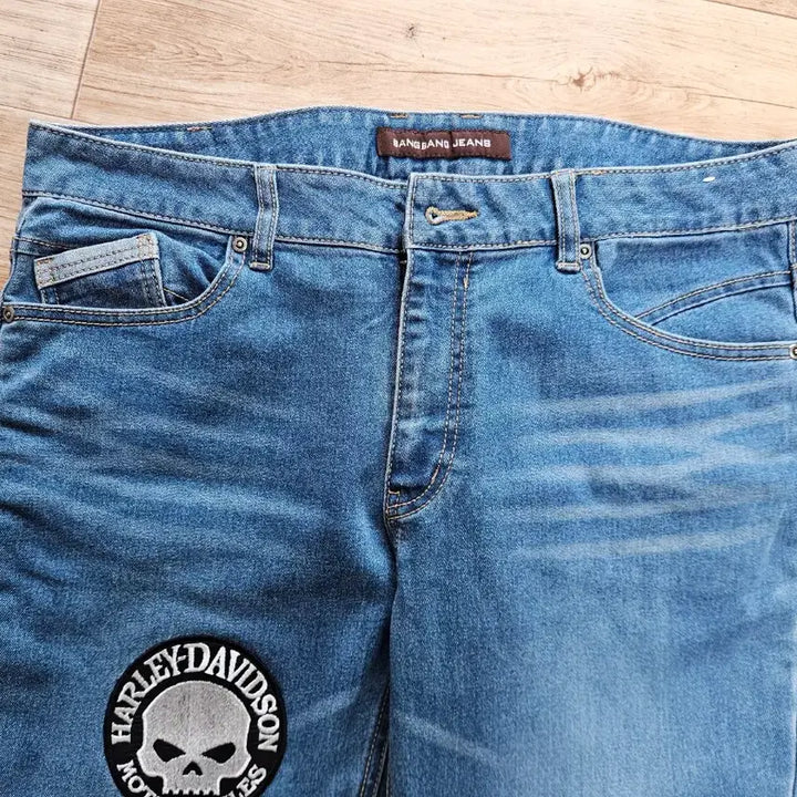 [BUNJANG] Black Skull Printed Denim Pants / 디올 블랙 스컬 프린팅 데님 팬츠1+청바지1