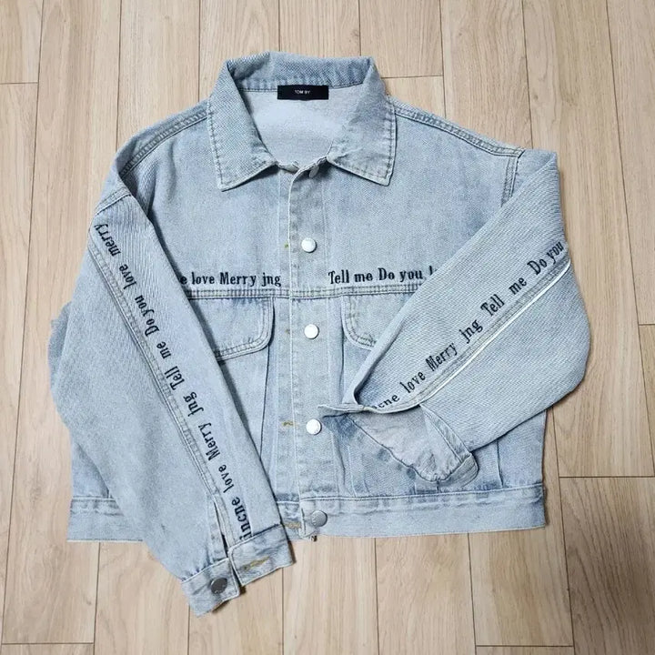 [BUNJANG] Tomboy Cropped Denim Jacket / 여 톰보이 루즈핏 크롭 데님 스티치 청자켓 ㅡ 55~66