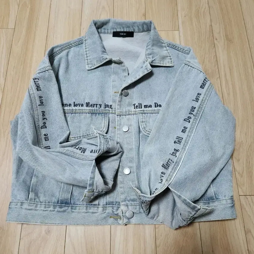 [BUNJANG] Tomboy Cropped Denim Jacket / 여 톰보이 루즈핏 크롭 데님 스티치 청자켓 ㅡ 55~66