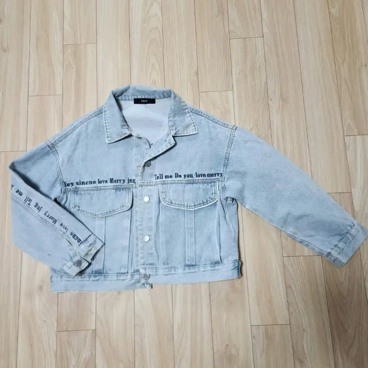 [BUNJANG] Tomboy Cropped Denim Jacket / 여 톰보이 루즈핏 크롭 데님 스티치 청자켓 ㅡ 55~66
