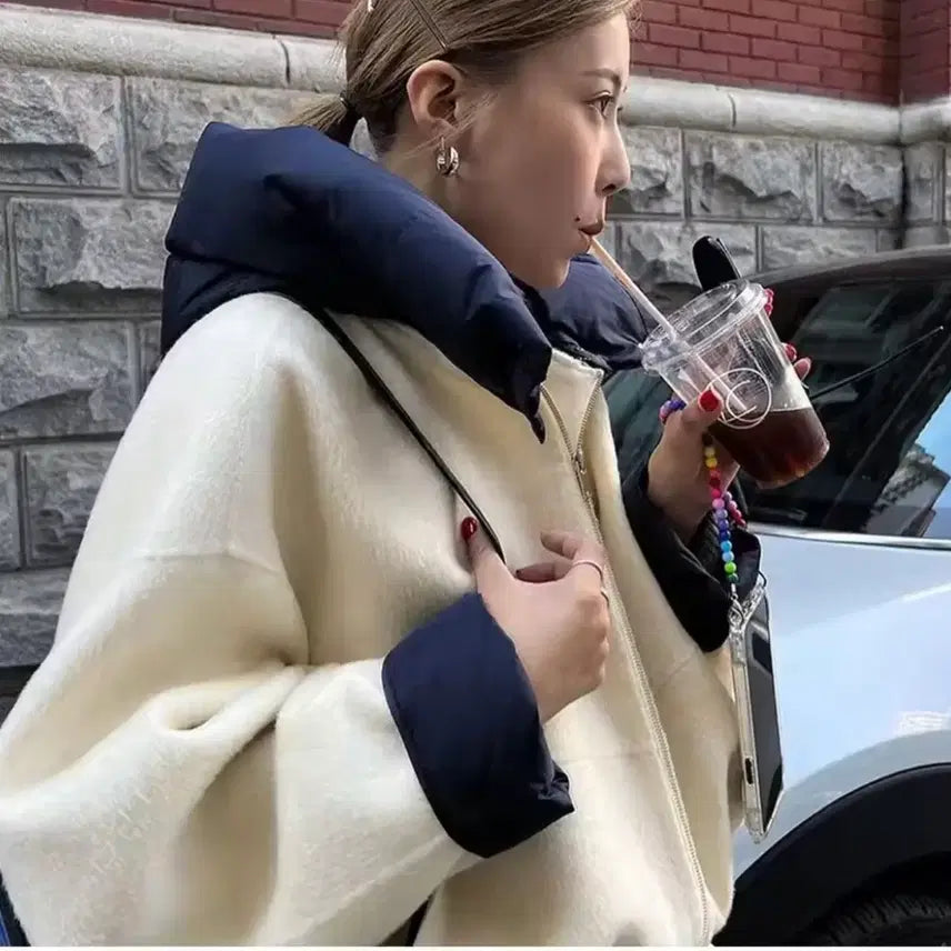 [BUNJANG] Padded Hoodie Zip-up / 패딩후드 집업