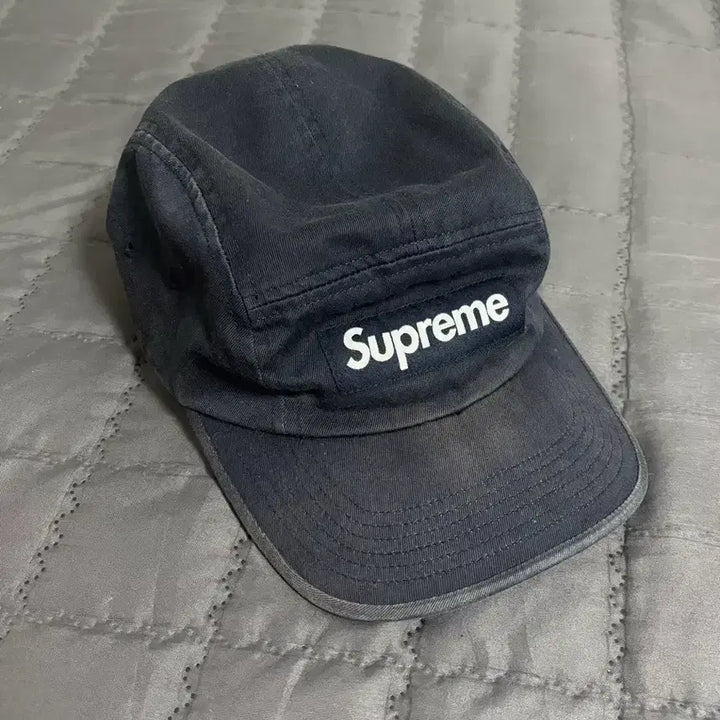 [BUNJANG] Supreme Washed Chino Twill Camp Cap - 24FW / 슈프림 워시드 치노 트윌 캠프캡 네이비 - 24FW