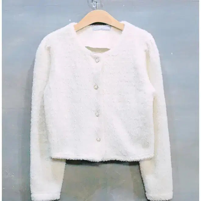 [BUNJANG] 8Seconds Knit Round Neck Jacket (Women F/85-160) / 에잇세컨즈 부클 니트 라운드넥 자켓 (여성F/85-160)