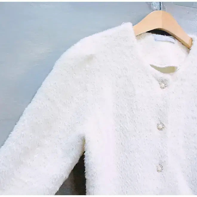 [BUNJANG] 8Seconds Knit Round Neck Jacket (Women F/85-160) / 에잇세컨즈 부클 니트 라운드넥 자켓 (여성F/85-160)