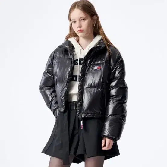 [BUNJANG] Alaska Padded Crop Jacket (XS) / 타미진스 크롭 알래스카 패딩 유광 XS