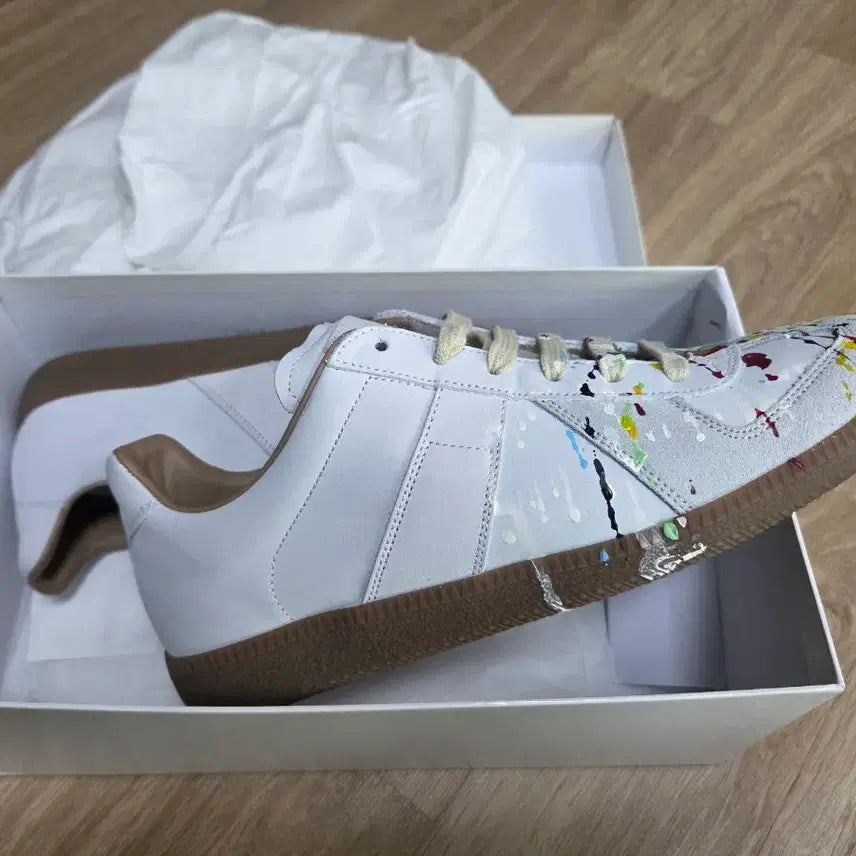 [BUNJANG] Maison Margiela Paint Splatter Sneakers / 마르지엘라 독일군 페인트 스플래터 스니커즈