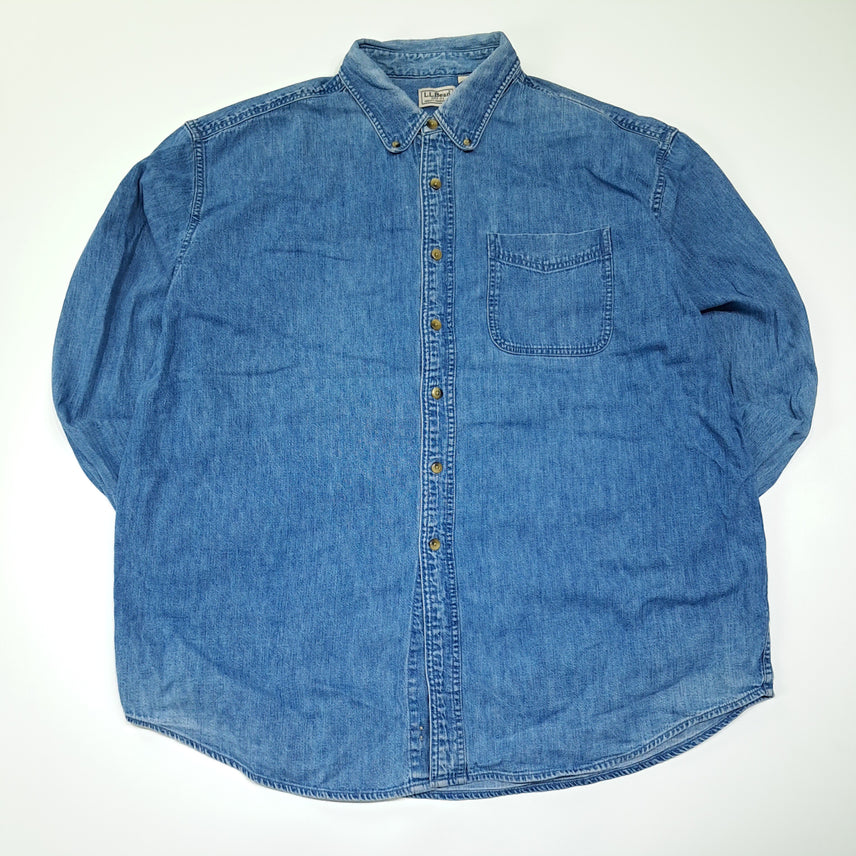 [BUNJANG] L.L.Bean 90s Button-Down Denim Shirt / CL590 XL 엘엘빈 90s 버튼다운 클래식 데님셔츠 남방