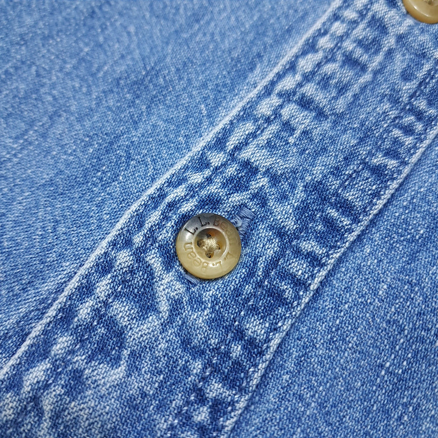 [BUNJANG] L.L.Bean 90s Button-Down Denim Shirt / CL590 XL 엘엘빈 90s 버튼다운 클래식 데님셔츠 남방