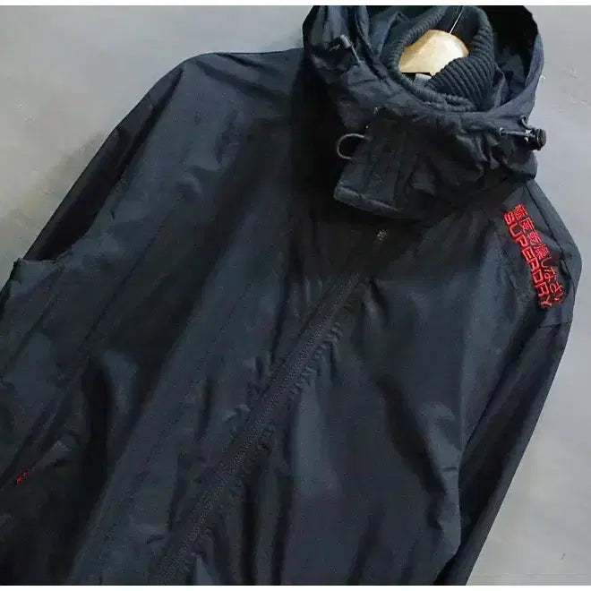 [BUNJANG] Superdry Double Black Label Windbreaker Jacket (Men's XL) / 슈퍼드라이 더블 블랙라벨 3중 집업 바람막이 자켓 (남성XL)