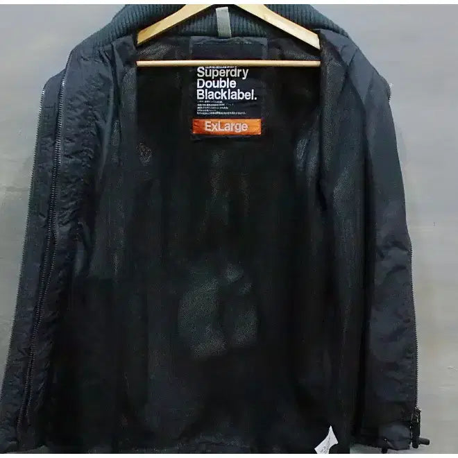 [BUNJANG] Superdry Double Black Label Windbreaker Jacket (Men's XL) / 슈퍼드라이 더블 블랙라벨 3중 집업 바람막이 자켓 (남성XL)