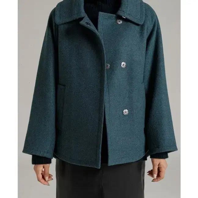 [BUNJANG] Vera Wang 20FW Wool Short Coat (Size 55) / 베라왕 20FW 안감누빔 루즈핏 모직 숏 코트 (여성55/85)