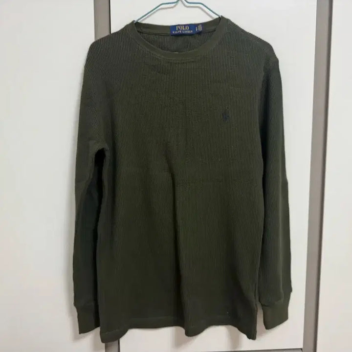 [BUNJANG] Polo Ralph Lauren Waffle Knit Long Sleeve T-shirt / 폴로 랄프로렌 와플 긴팔 티셔츠 카키