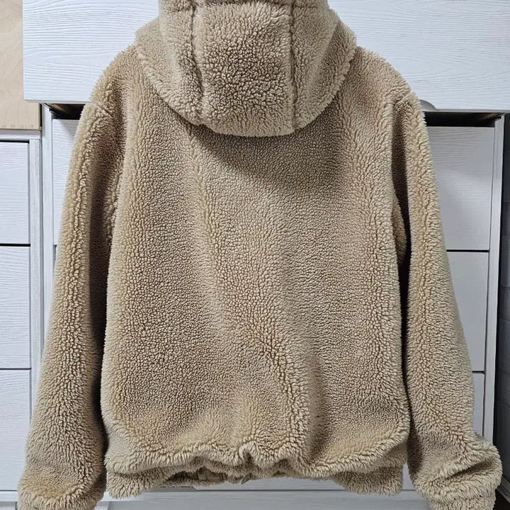 [BUNJANG] Hooded Zip-up Beige (Size 100) / 플리스 후드집업 베이지 (100)