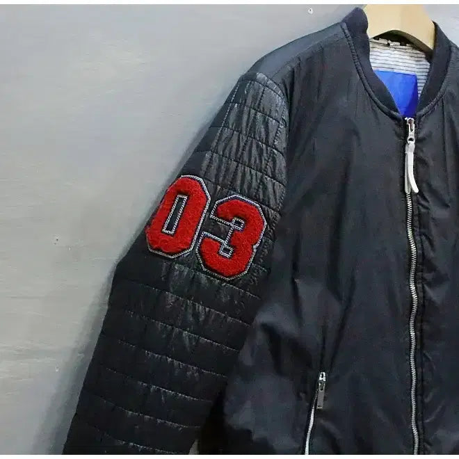 [BUNJANG] Adidas Old School Padded Blouson Jacket (Women's 95) / 아디다스 올드스쿨 패딩 블루종 점퍼 (여성95)