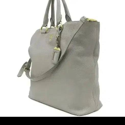 [BUNJANG] Prada Vitello Daino 2-Way Tote/Shoulder Bag Gray / 프라다 비텔로 다이노 2웨이 토트백/숄더백 그레이