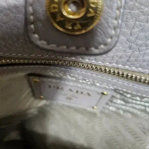 [BUNJANG] Prada Vitello Daino 2-Way Tote/Shoulder Bag Gray / 프라다 비텔로 다이노 2웨이 토트백/숄더백 그레이