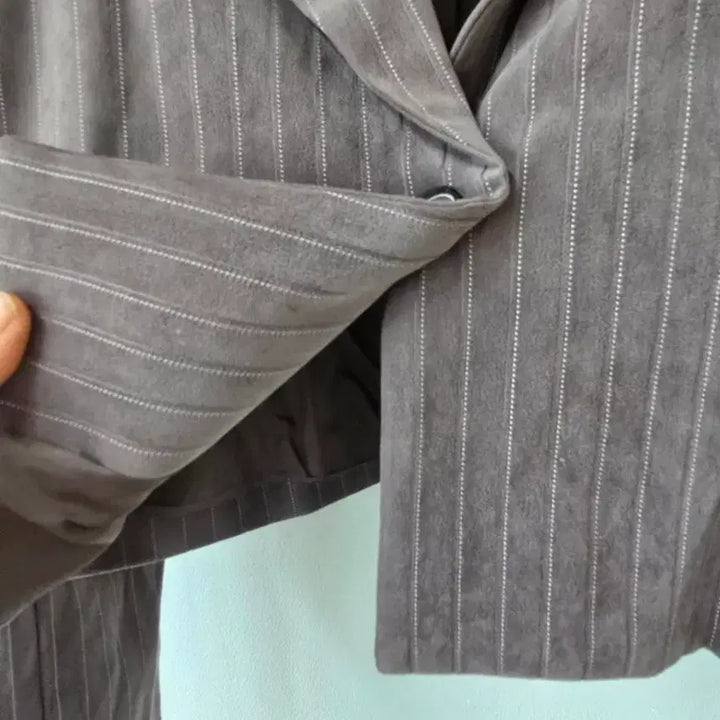 [BUNJANG] ASKHAKI Striped Crop Jacket / (새옷) ASKHAKI 스트라이프 크롭 자켓 55~66사이즈
