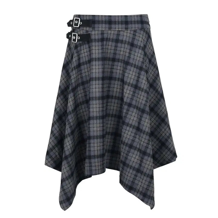 [BUNJANG] Sandric Check Midi Skirt / 샌드릭 skirt 체크미디스커트 레이어드 릿킴블랙업팬시클럽아캄다이닛